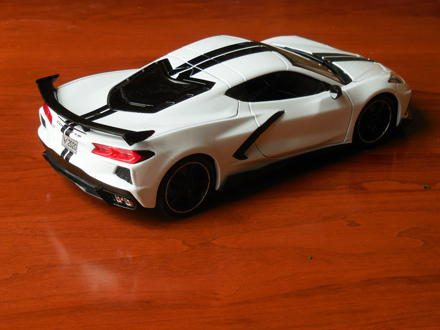corvette c8 model three quarter rear