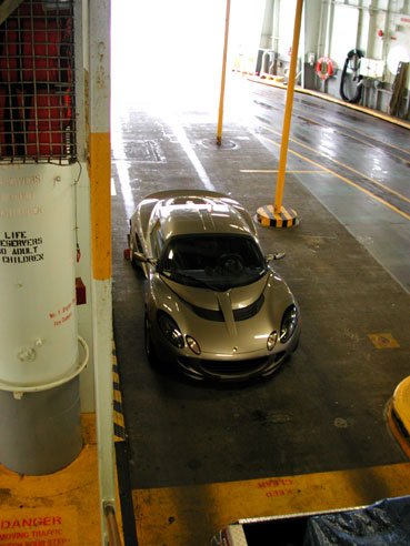 Lotus Elise on ferry