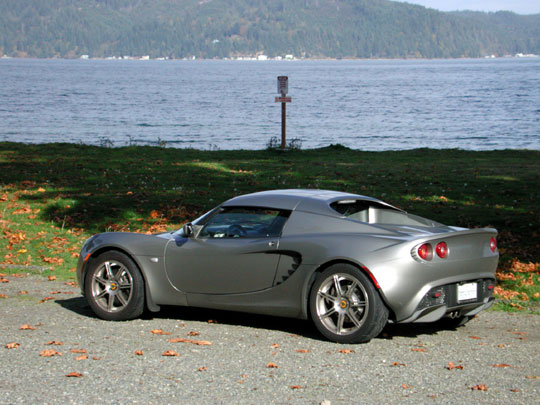 Lotus Elise along Hood Canal