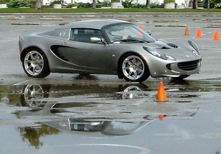 wet autocross with Lotus Elise