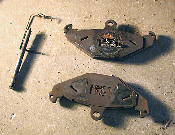 old rear pads