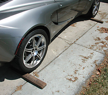 block both front and rear wheels