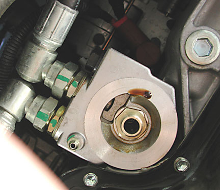 Lotus oil filter mount