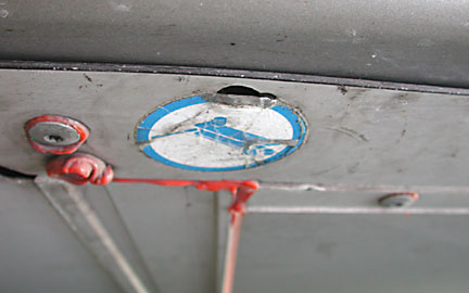 lift stick on bottom of a Lotus Elise