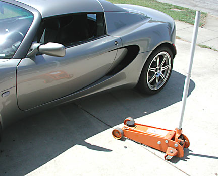 ready to jack up Lotus Elise
