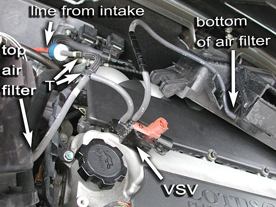 original house routing for VSV on Lotus Elise