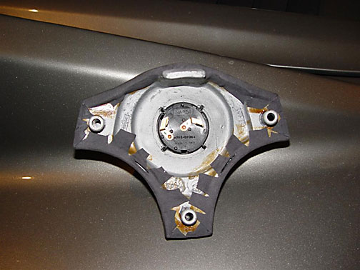 back side of pad with horn ring