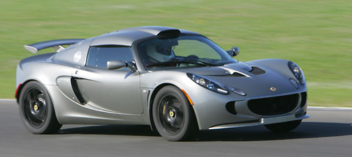 Lotus Elise in front of Adobe