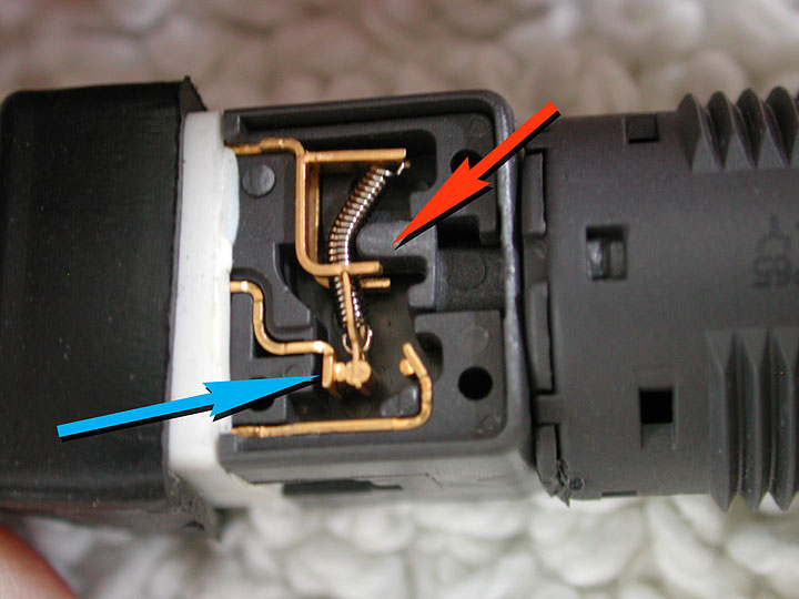 switch in closed position